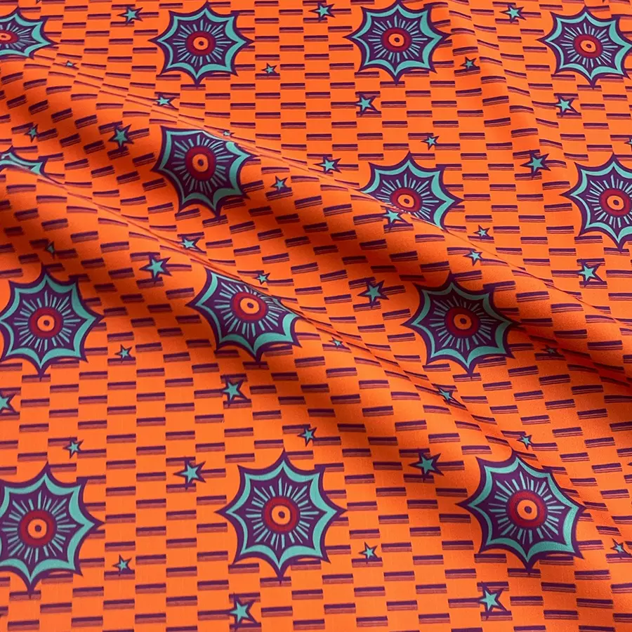 Afrikan Star on Sparkle fabric