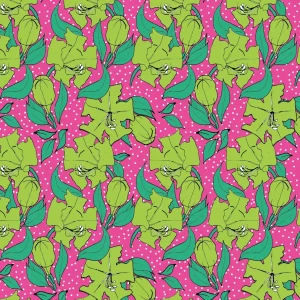 Trumpet Fuchsia pattern design by © Nanjala Design for UndaMeta