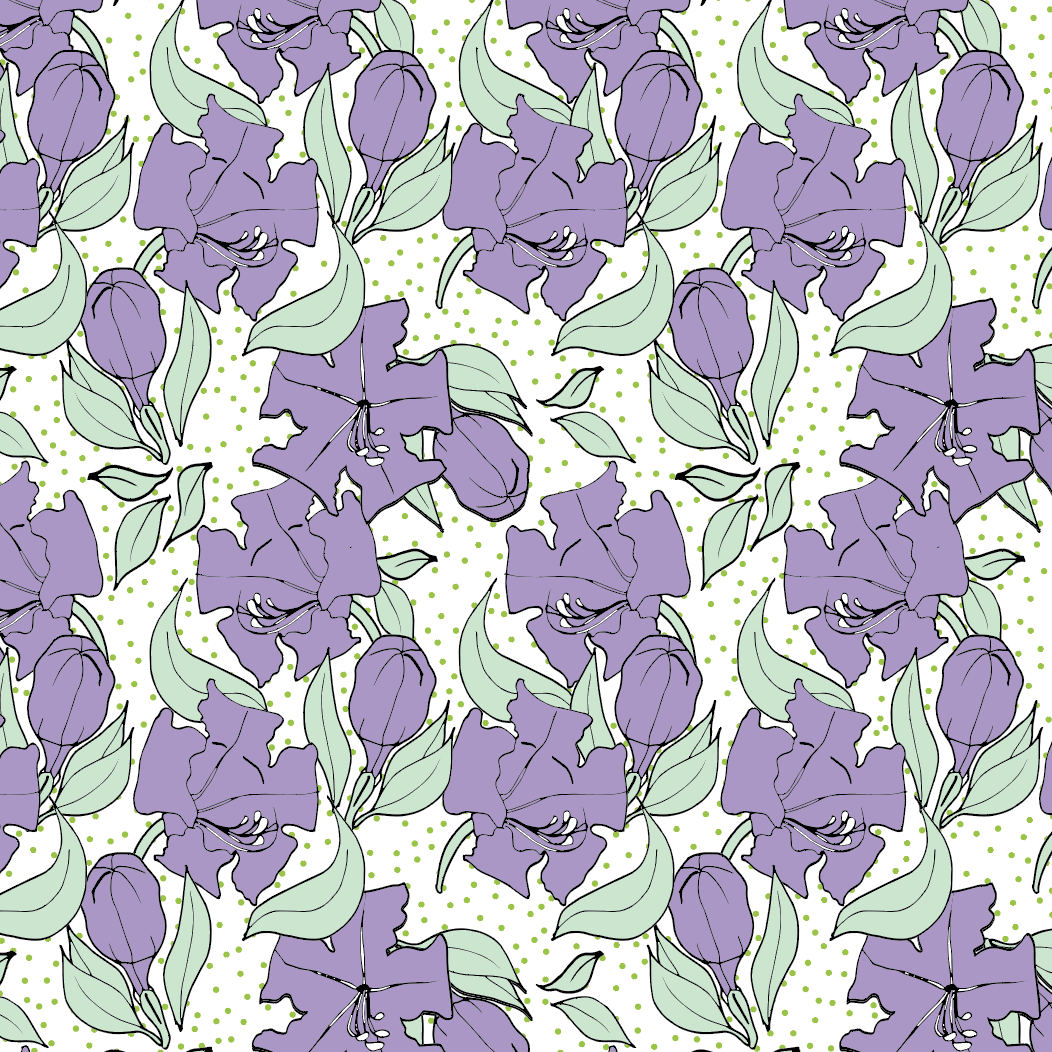 Trumpet Neon pattern design by © Nanjala Design for UndaMeta