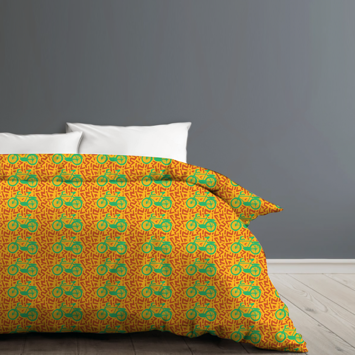 Baiskeli Zaga duvet cover by © Nanjala Design for UndaMeta