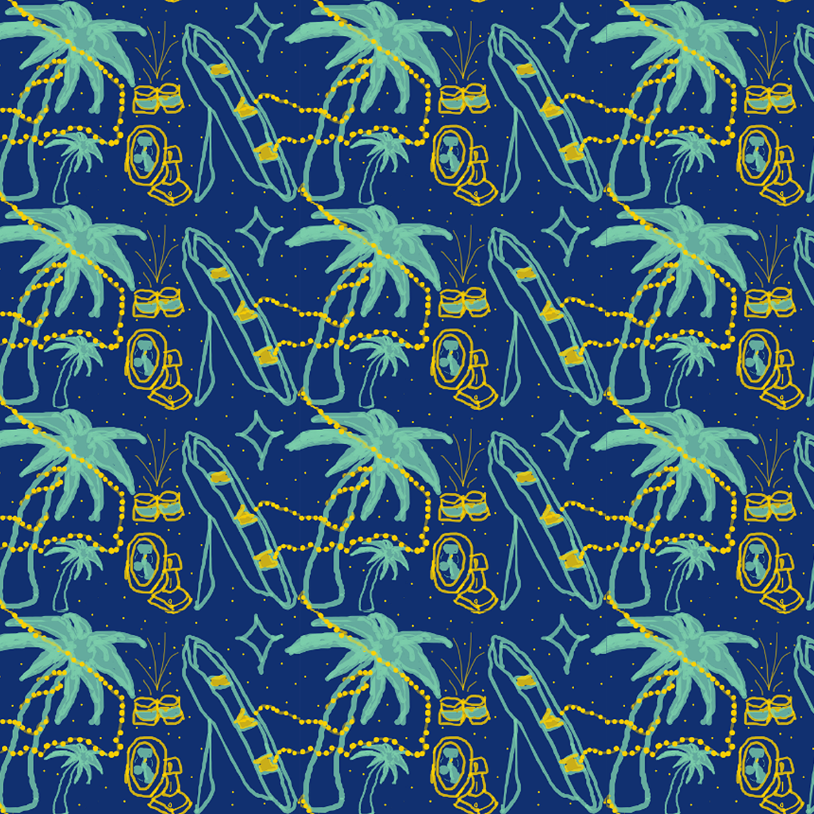 Watamu inspired Doodle Art pattern design by © Shirleen Mukami for UndaMeta