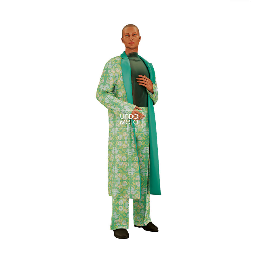 Alstroemeria Sea Green pattern design by © 2025 Nanjala Design for UndaMeta