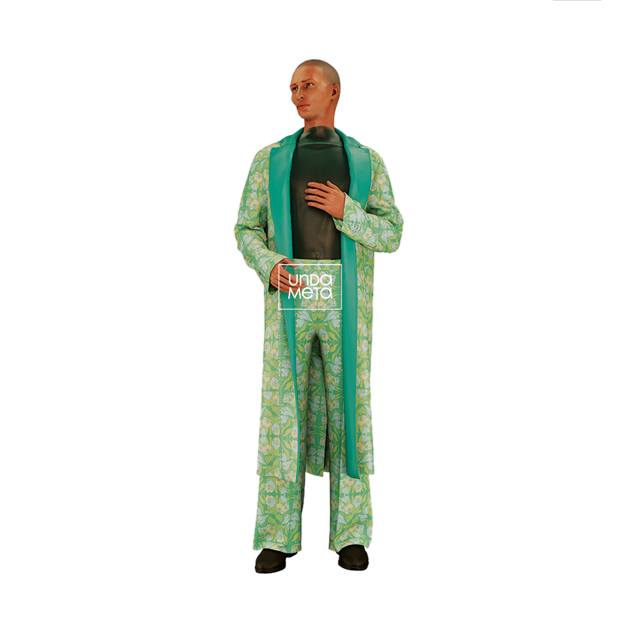 Alstroemeria Sea Green pattern design by © 2025 Nanjala Design for UndaMeta