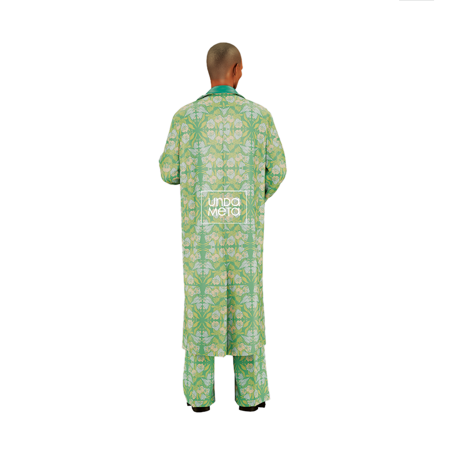 Alstroemeria Sea Green pattern design by © 2025 Nanjala Design for UndaMeta