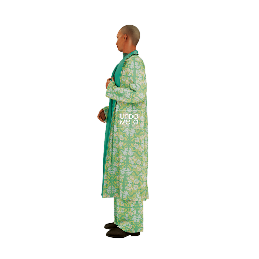 Alstroemeria Sea Green pattern design by © 2025 Nanjala Design for UndaMeta