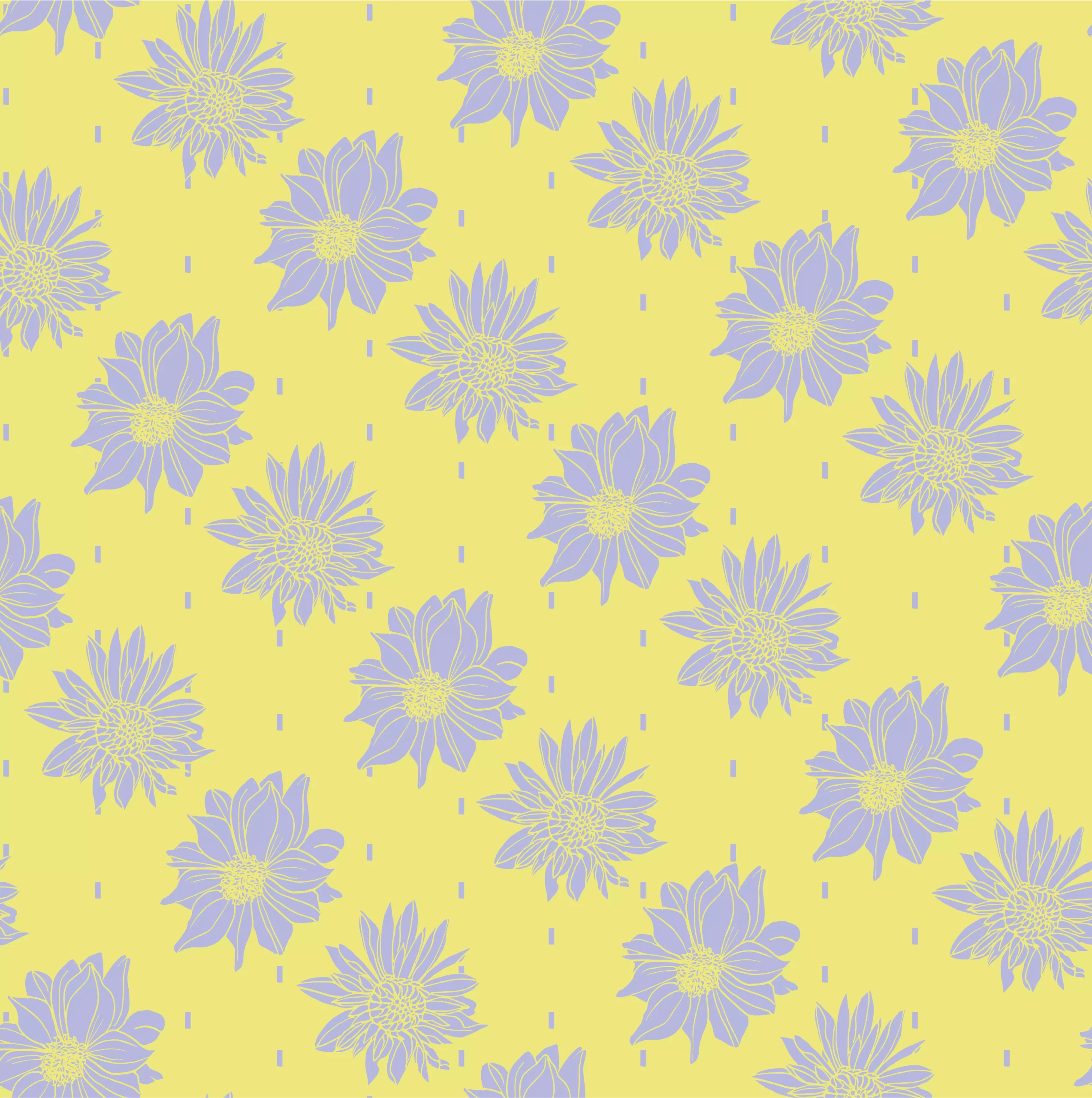 Dahlia Rain Electric Yellow_ by Teresa Lubano