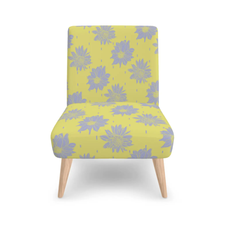 Dahlia Rain Electric Yellow Chair2