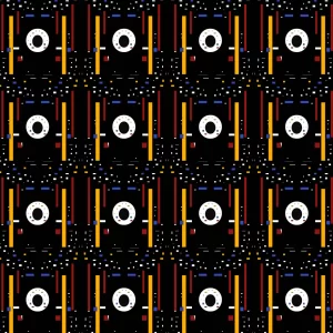 Doobi Black pattern design by © Arrie Emma for UndaMeta