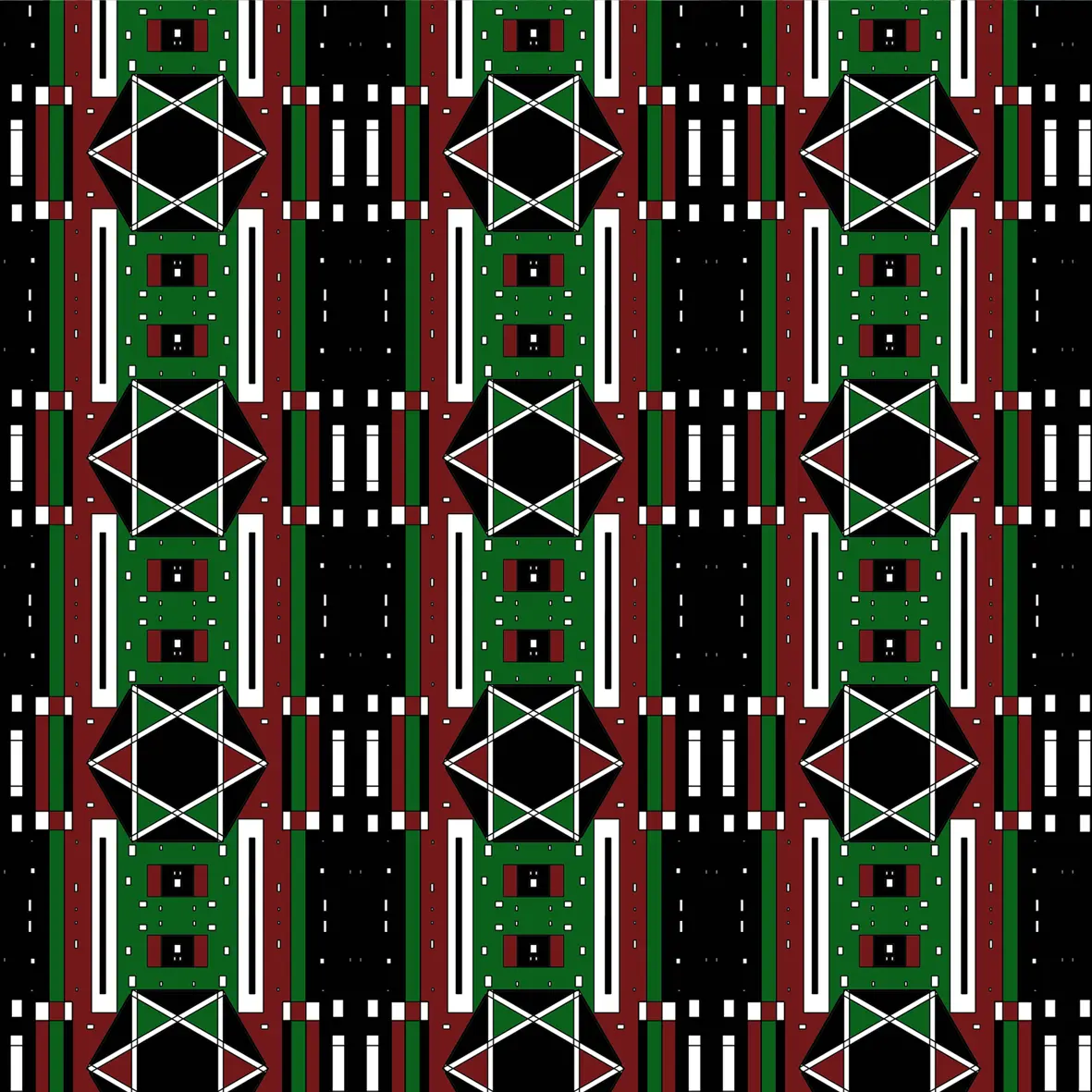 Kenyan Stars pattern design by © Arrie Emma for UndaMeta