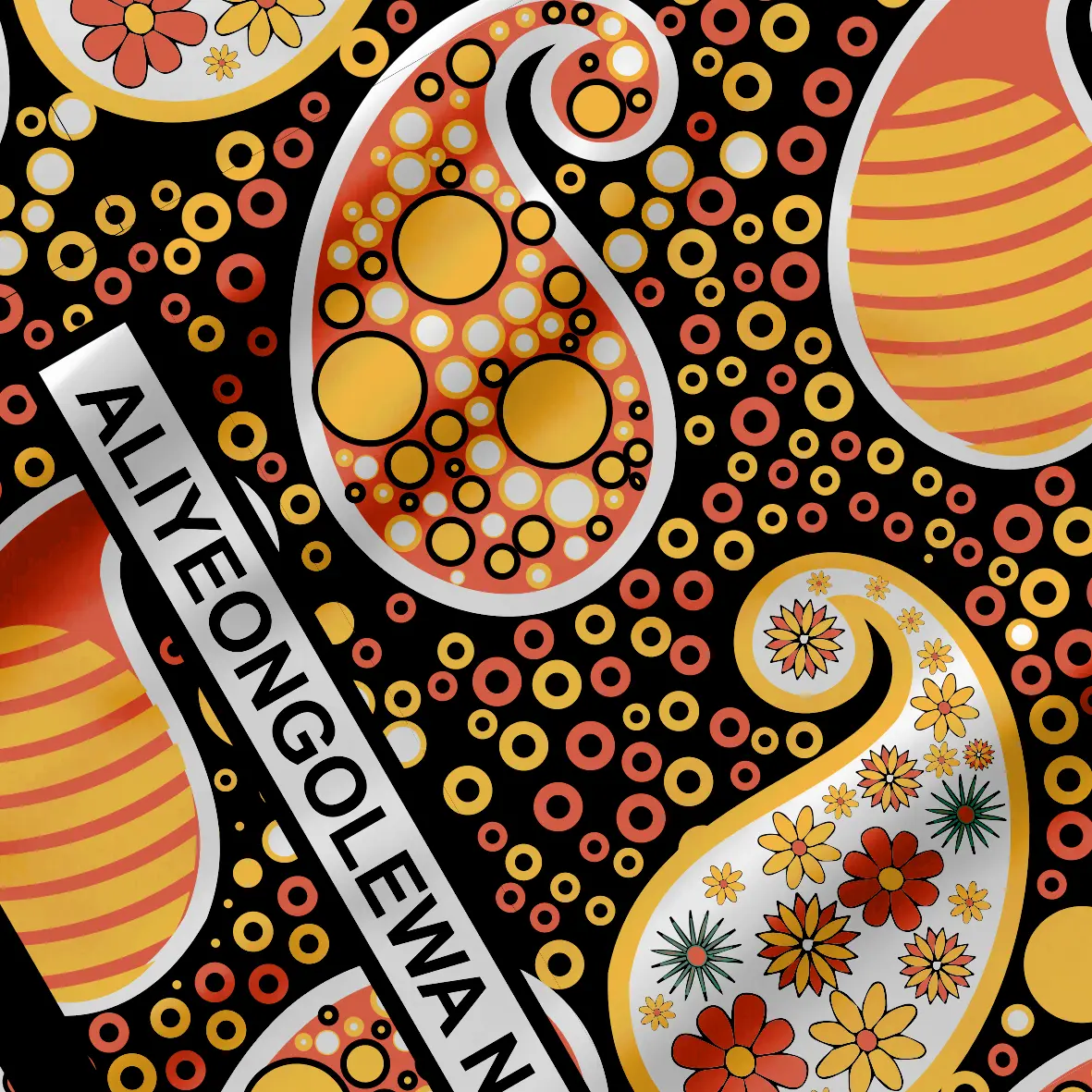 Korosho Khanga Kahawia zoom in pattern design by © Anna Okumu for UndaMeta