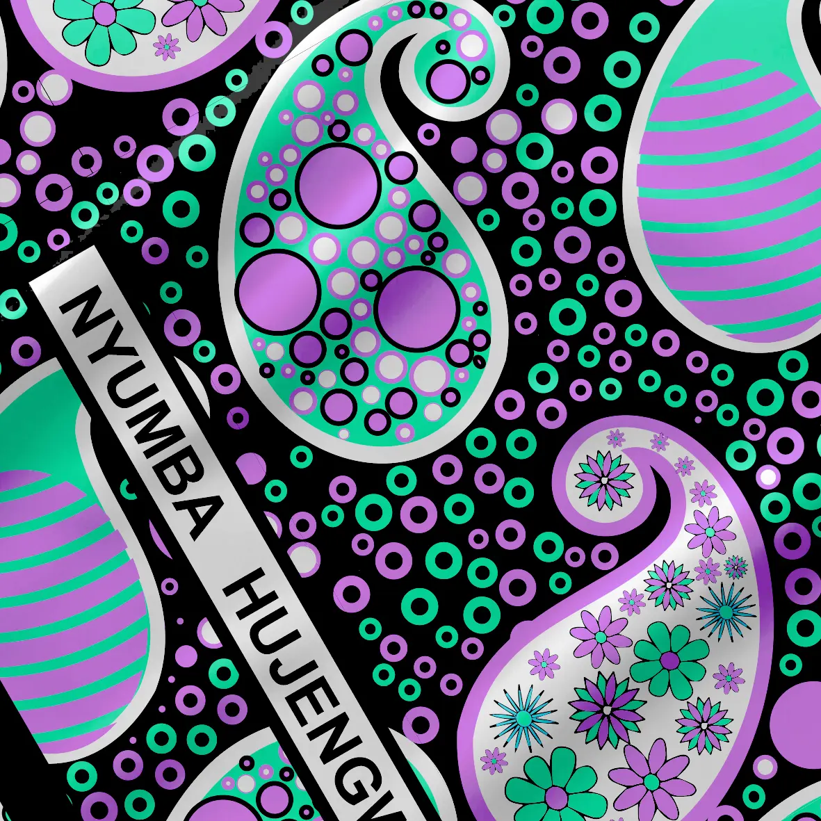 Korosho Khanga Vibrant zoom in pattern design by © Anna Okumu for UndaMeta