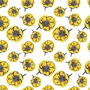 Ranunculus toss pattern design by © Nanjala Design for UndaMeta