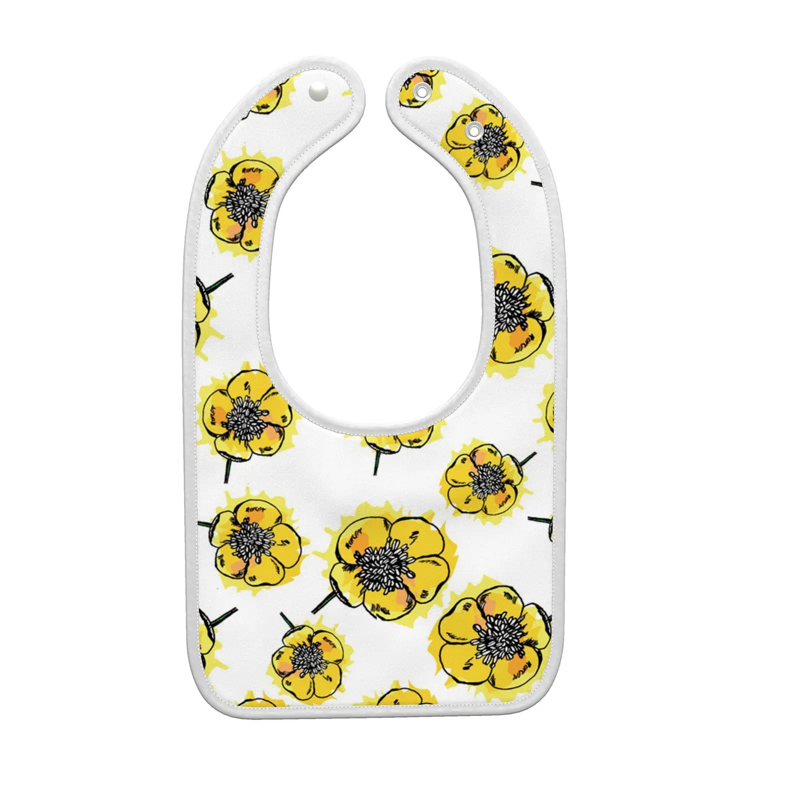 Ranunculus toss bib design by © Nanjala Design