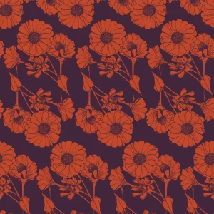 Zinnia Melanin pattern design by © Nanjala Design for UndaMeta