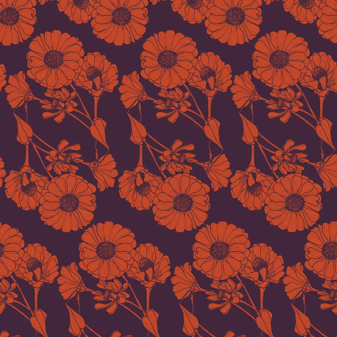 Zinnia Melanin pattern design by © Nanjala Design for UndaMeta