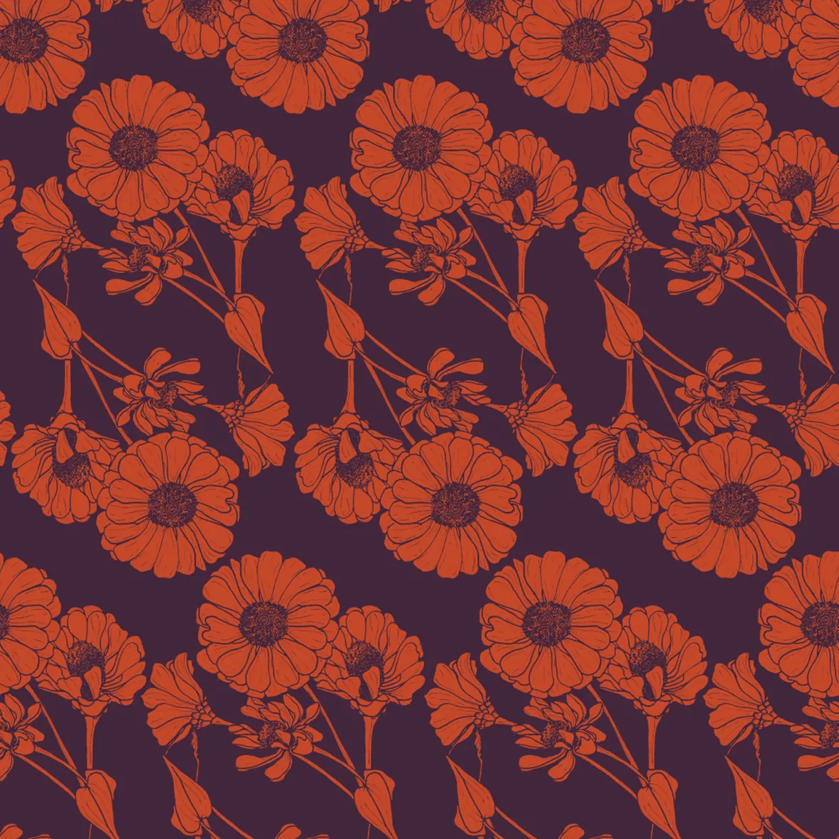 Zinnia pattern design by © Nanjala Design for UndaMeta