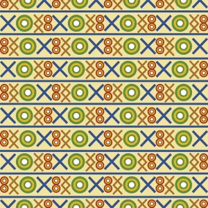 XOXO pattern design by Anna Okumu for UndaMeta