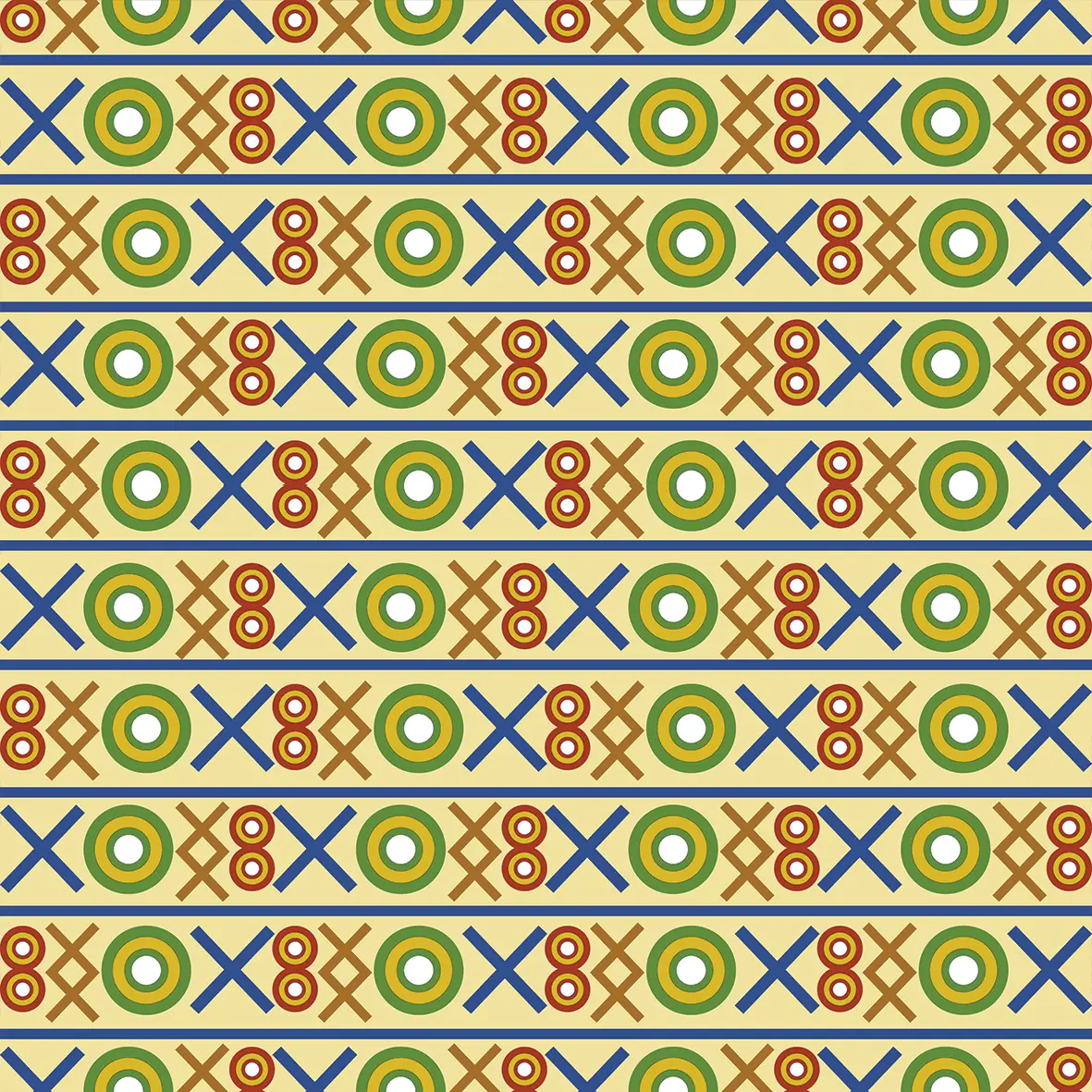 XOXO pattern design by Anna Okumu for UndaMeta