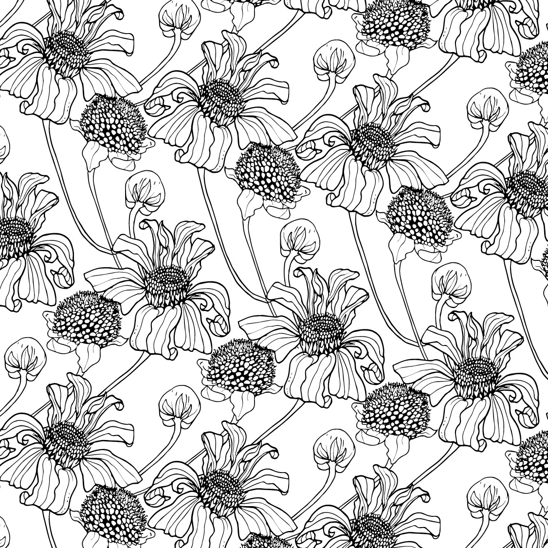 Tithonia Clear pattern design by © Nanjala Design for UndaMeta