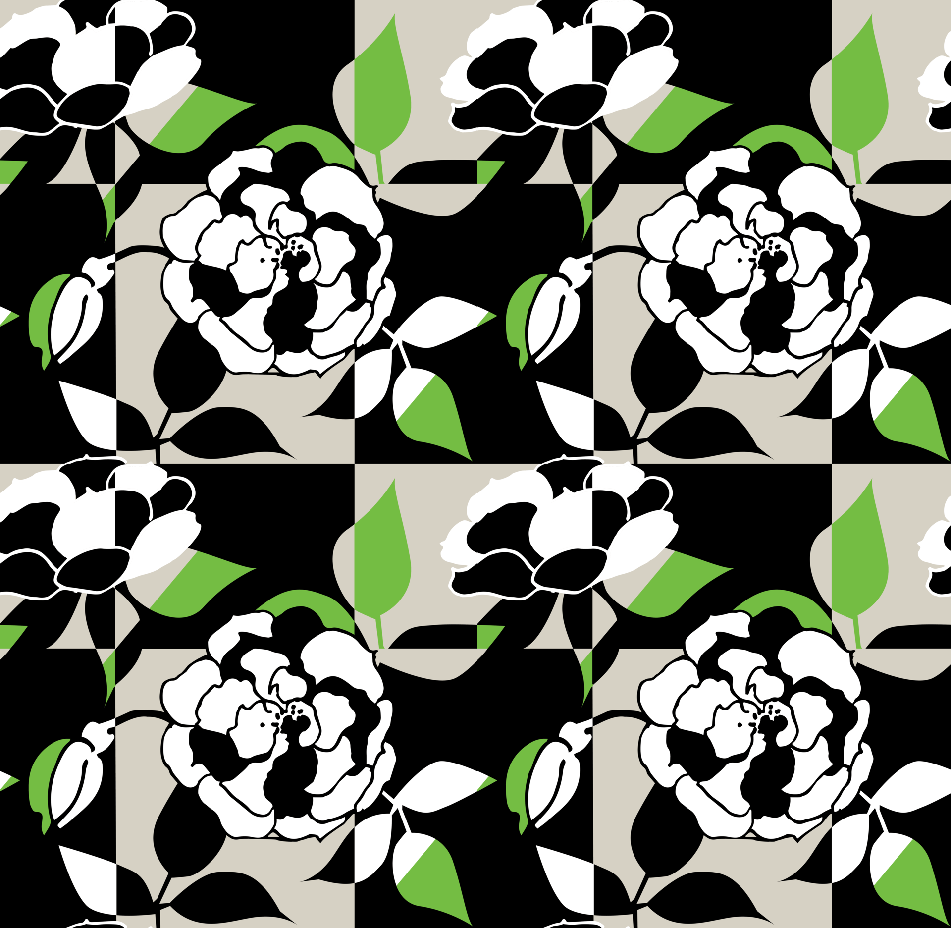 Wild Rosy pattern design by © Nanjala Design for UndaMeta