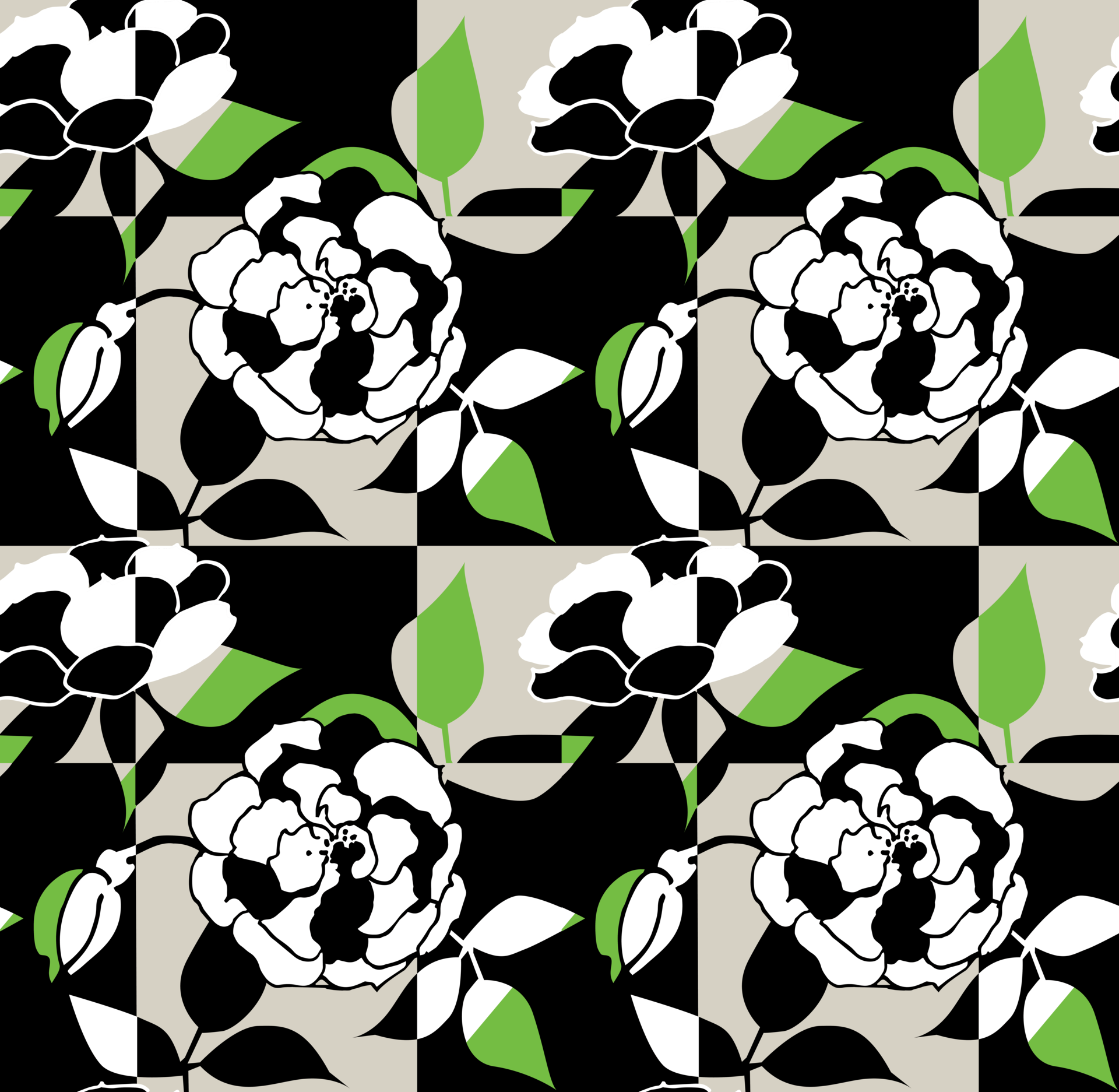 Wild Rosy Fauna pattern design by © Nanjala Design for UndaMeta