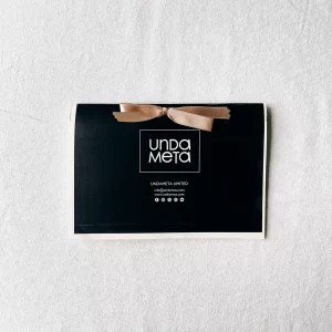 UndaMeta Fabric Swatch Catalogue front cover in black