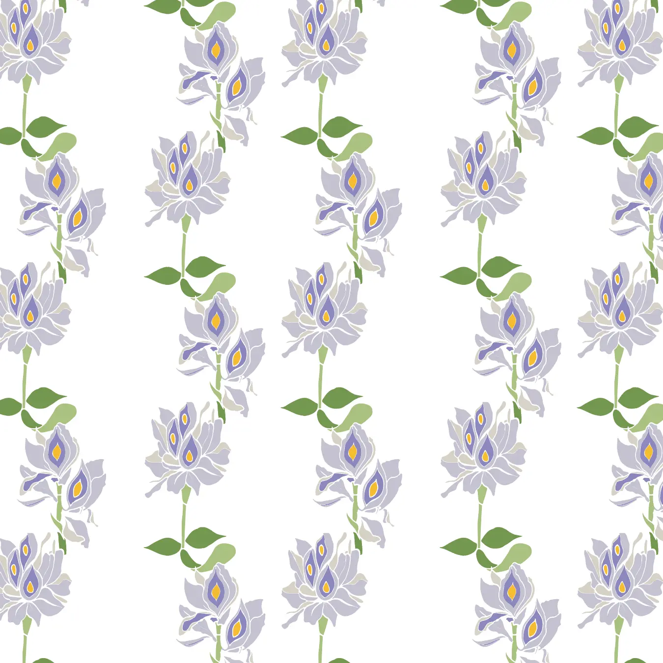 Hyacinth Dawn pattern design by © Nanjala Design for UndaMeta