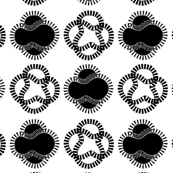 Mugathi Black and White Pattern design by Mugure for Undameta. Colours in Black and white colourways