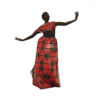 Floral Kiondo pattern design on Afrikan 3D female model by © 2025 Mary Mugure
