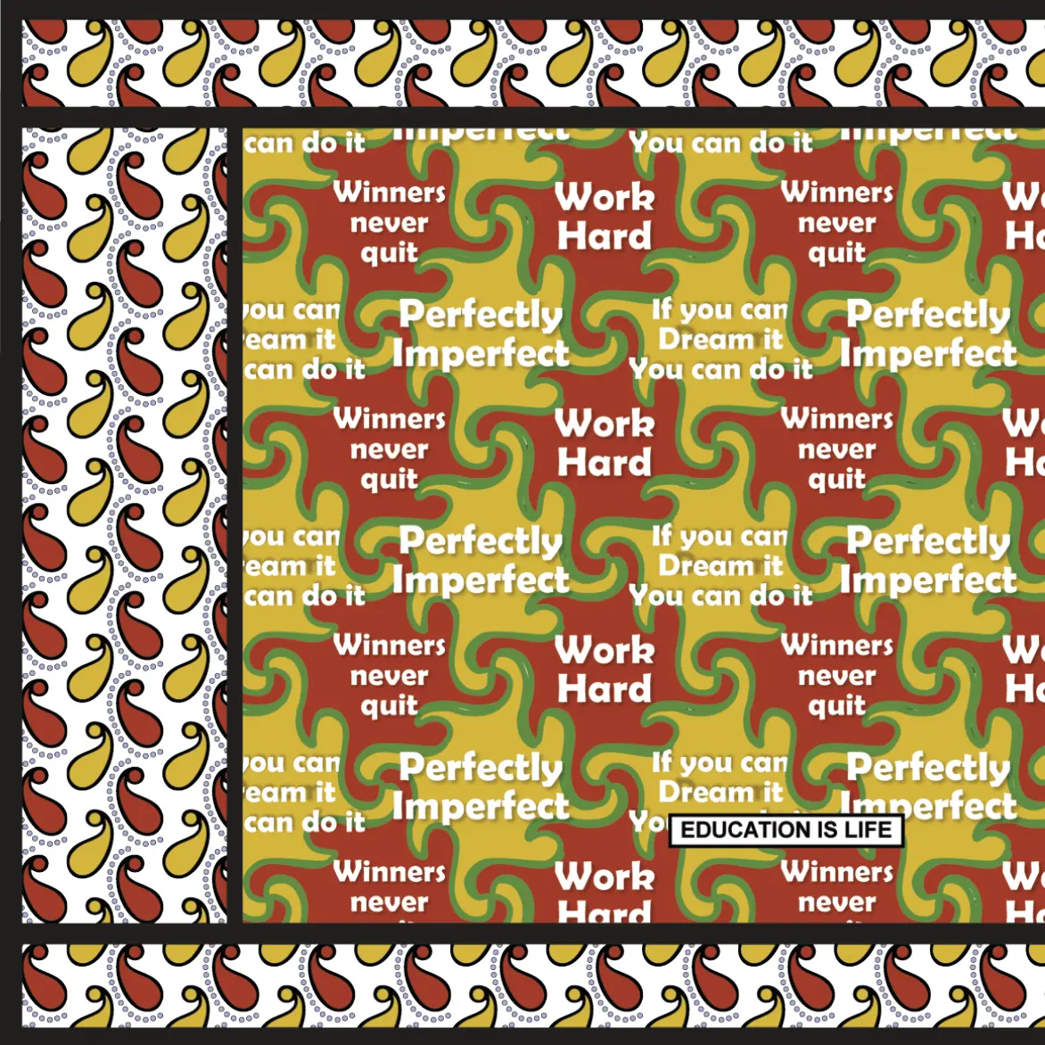 Education Is Life leso design by Annaokumumbogo for Undameta