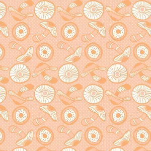 Mushroom Apricot pattern design by © Nanjala Design for UndaMeta
