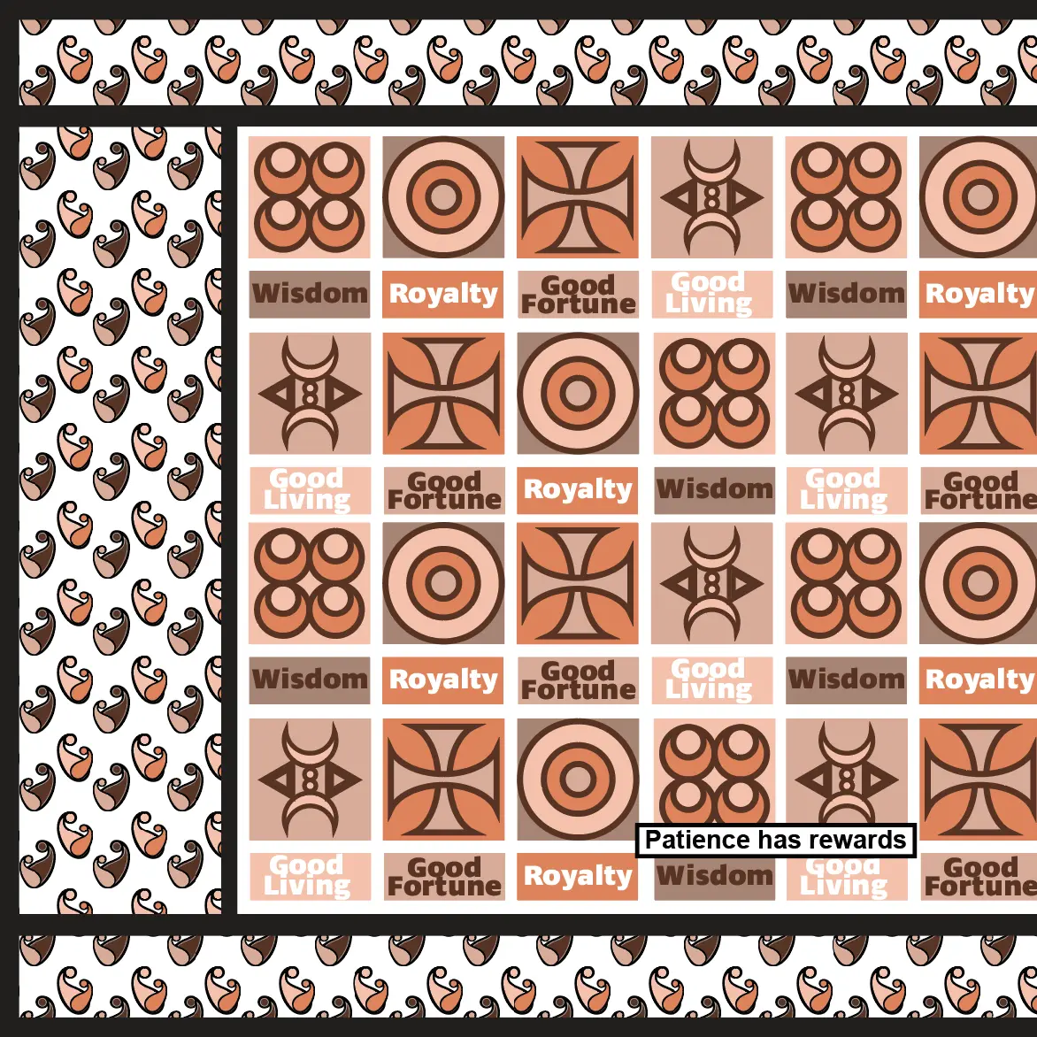 Patience has Rewards leso design by Annaokumumbogo for Undameta