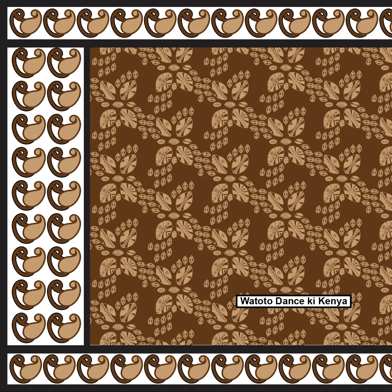 Watoto dance ki Kenya leso design by Annaokumumbogo for Undameta