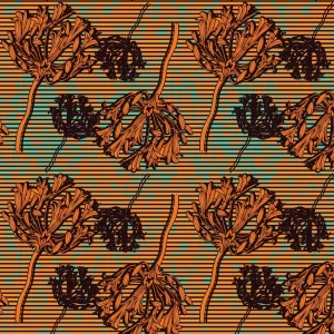 Agapanthus Ginger Snap pattern design by © Nanjala Design for UndaMeta