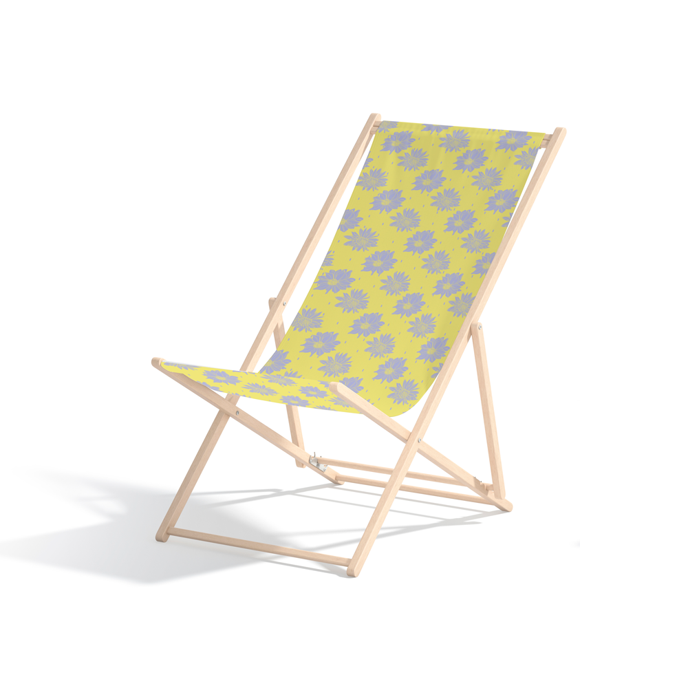 Dahlia Rain Electric Yellow beach chair by © Nanjala Design for UndaMeta