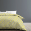 Dahlia Rain Electric Yellow duvet cover by © Nanjala Design for UndaMeta