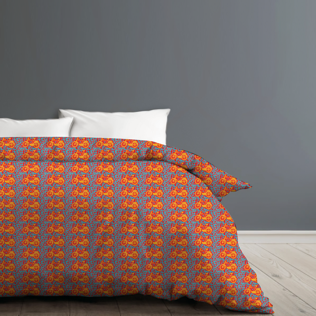 Baiskeli Zigi duvet cover by © Nanjala Design for UndaMeta