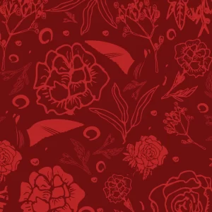 Monochrome silhouettes of birds, flowers, and leaves, inspired by the silent spectators of my wedding day.