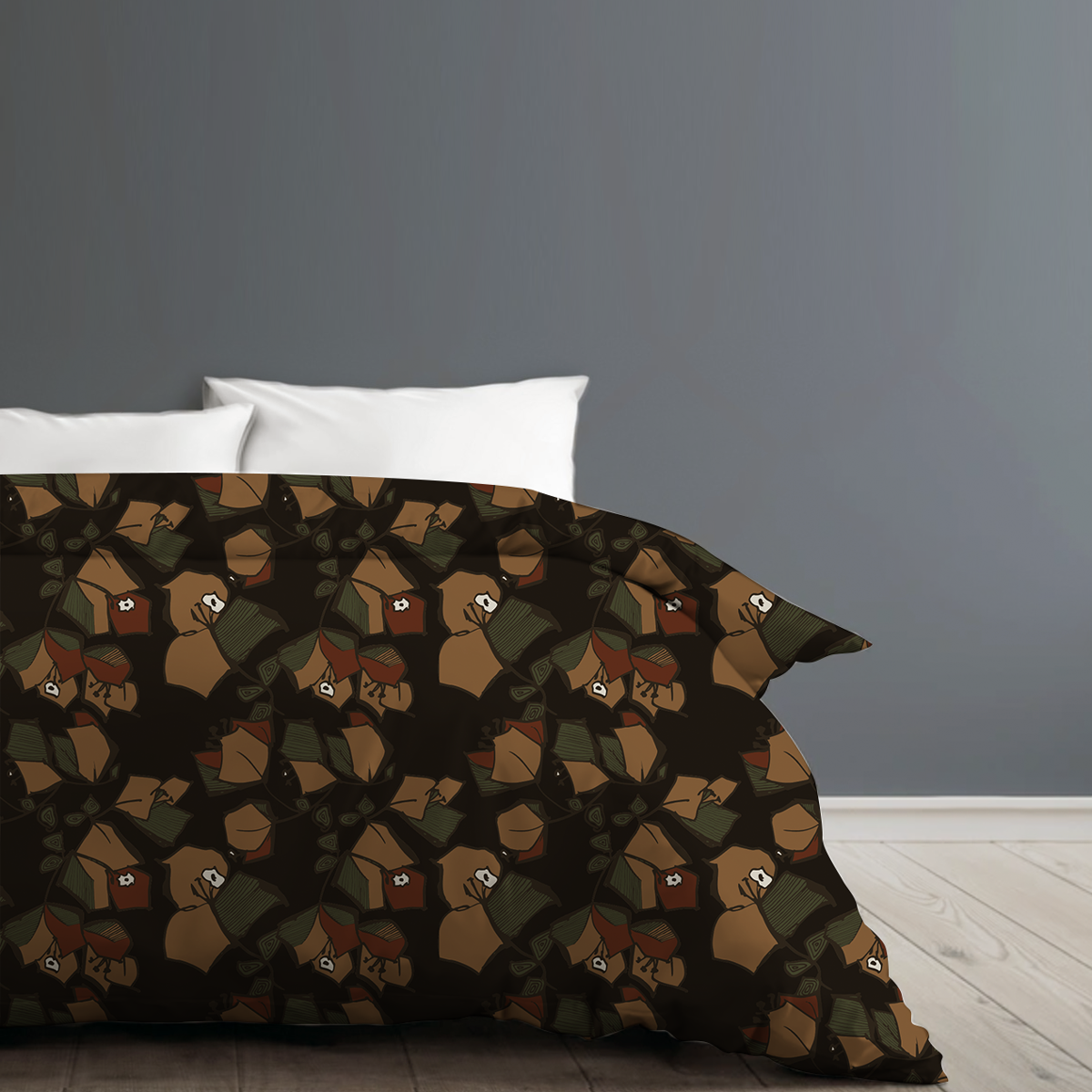 Bougainvillea Wakawaka duvet cover by © 2024 Nanjala Design for UndaMeta