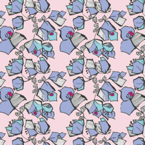 Bougainvillea Motomoto pattern design by © 2024 Nanjala Design for UndaMeta