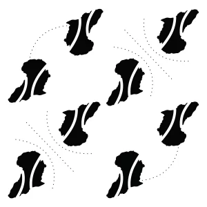 Pattern of Africa Connection in black and white