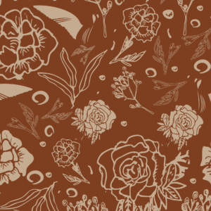 Monochrome silhouettes of birds, flowers, and leaves, inspired by the silent spectators of my wedding day.