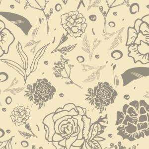 Monochrome silhouettes of birds, flowers, and leaves, inspired by the silent spectators of my wedding day.