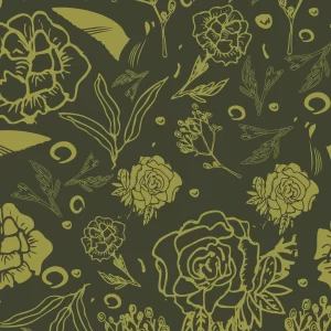 Monochrome silhouettes of birds, flowers, and leaves, inspired by the silent spectators of my wedding day.