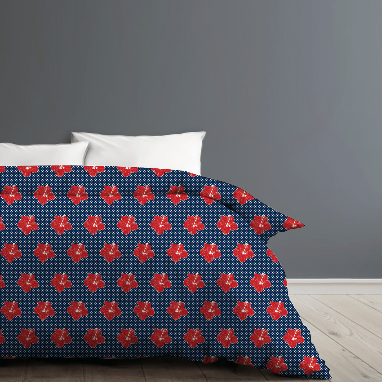 Polka Pacific duvet cover by © 2025 Nanjala Design for UndaMeta