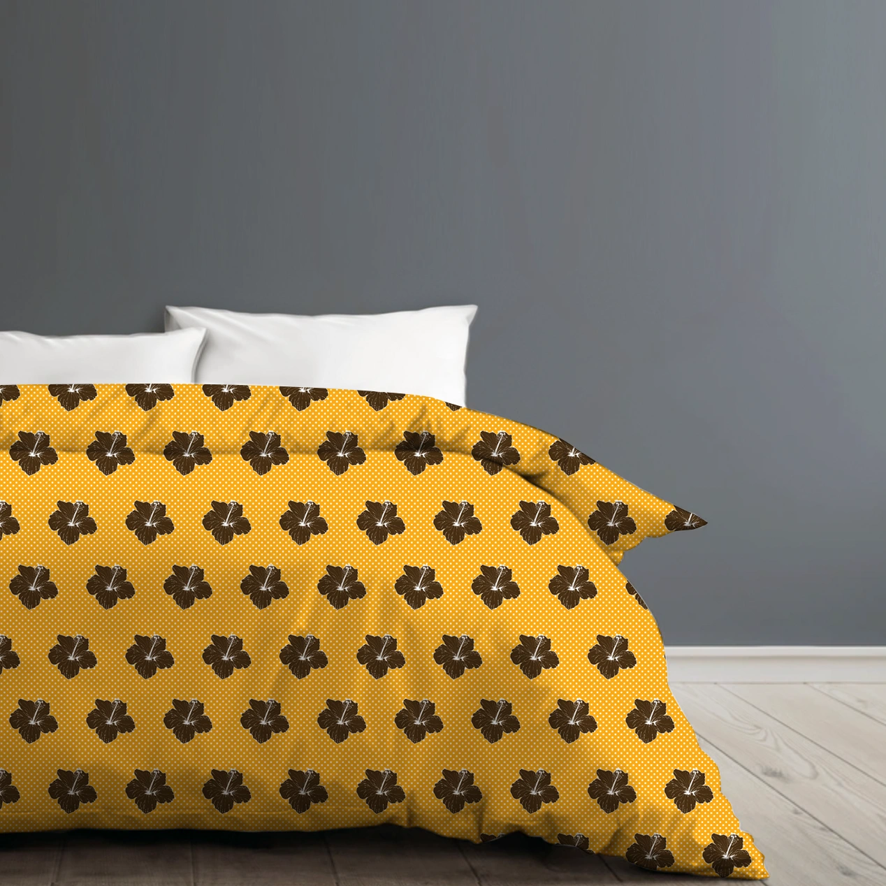 Polka Palm duvet cover by © 2025 Nanjala Design for UndaMeta
