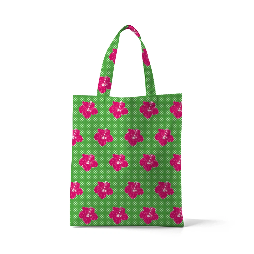 Polka Petunia tote bag by © 2025 Nanjala Design for UndaMeta
