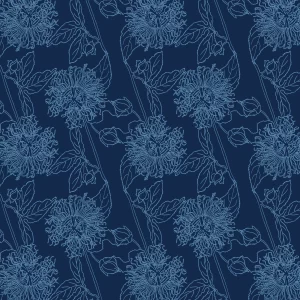Passiflora Denim pattern design by © 2025 Nanjala Design for UndaMeta