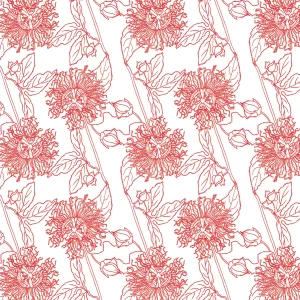 Passiflora Flame pattern design by © 2025 Nanjala Design for UndaMeta