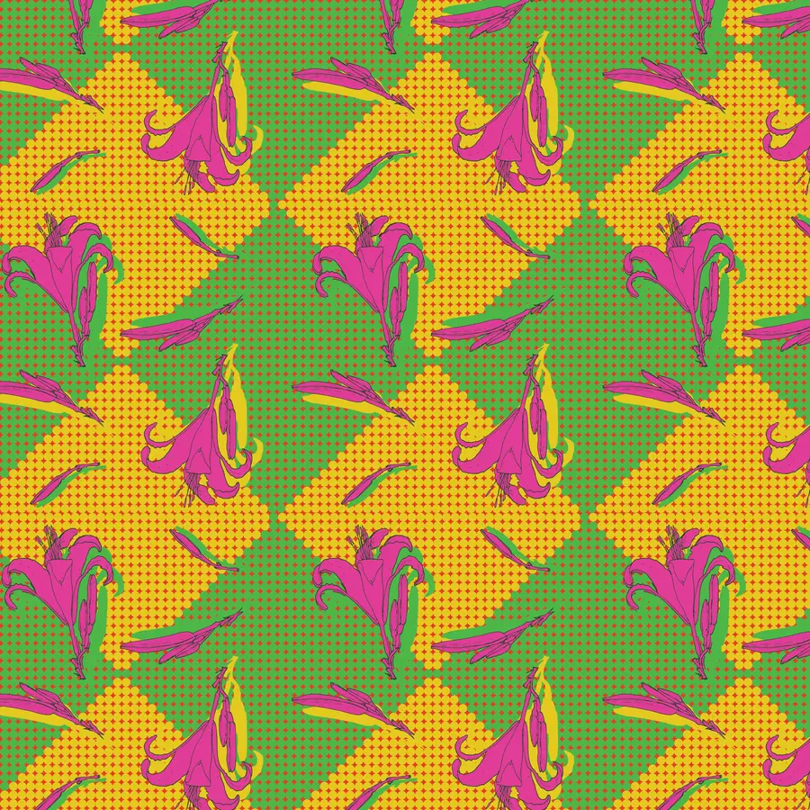 Johari Lily pattern design by © 2025 Nanjala Design for UndaMeta